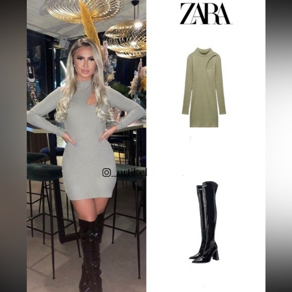 ZARA CUT OUT RIB DRESS